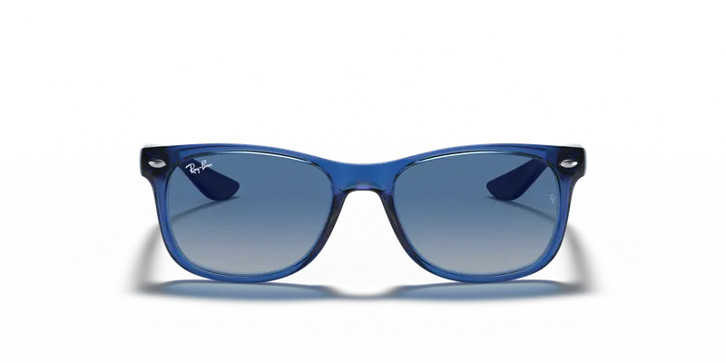 Ray - Ban Bambino RJ9052S JUNIOR NEW WAYFARER 70624L Occhiali da sole Nylon Blu Grigio Squadrata Normale Sfumato miniatura 2