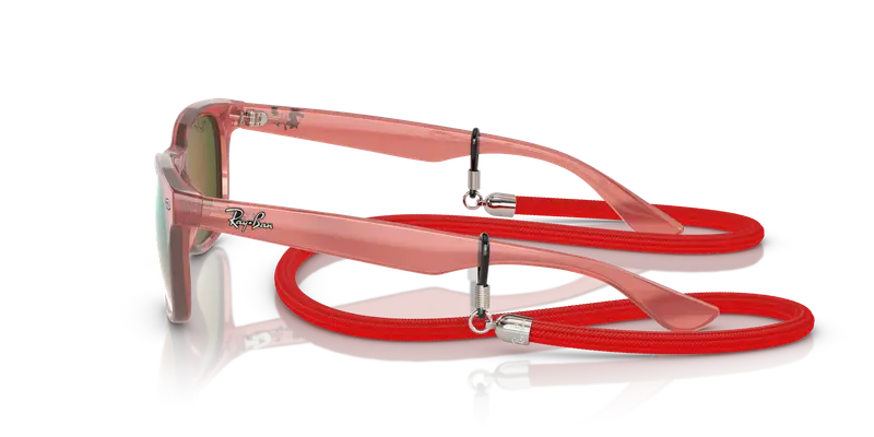 Ray - Ban Bambino RJ9052S JUNIOR NEW WAYFARER 7145A8 Occhiali da sole Iniettato Rosso Arancione Squadrata Normale miniatura 3