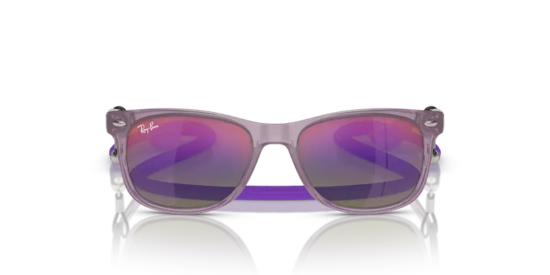 Ray - Ban Bambino RJ9052S JUNIOR NEW WAYFARER 7147B1 Occhiali da sole Nylon Viola Blu Squadrata Normale Sfumato miniatura 2