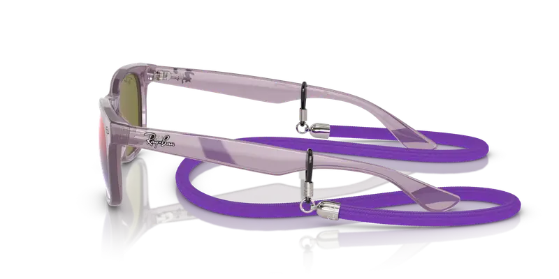 Ray - Ban Bambino RJ9052S JUNIOR NEW WAYFARER 7147B1 Occhiali da sole Nylon Viola Blu Squadrata Normale Sfumato miniatura 3