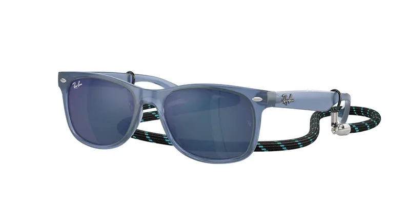 Ray - Ban Bambino RJ9052S JUNIOR NEW WAYFARER 714855 Occhiali da sole Iniettato Blu Blu Squadrata Normale
