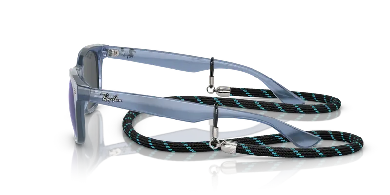 Ray - Ban Bambino RJ9052S JUNIOR NEW WAYFARER 714855 Occhiali da sole Iniettato Blu Blu Squadrata Normale miniatura 3