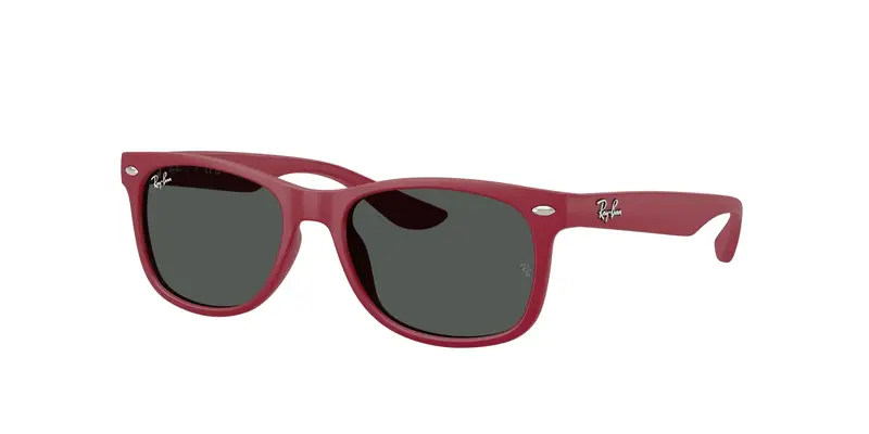 Ray - Ban Bambino RJ9052S JUNIOR NEW WAYFARER 717887 Occhiali da sole Nylon Rosso Grigio Squadrata Normale