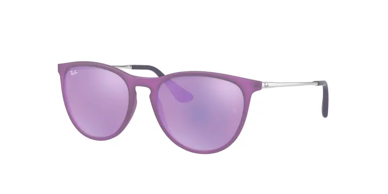 Ray - Ban Bambino RJ9060S JUNIOR ERIKA 70084V Occhiali da sole Iniettato Viola Grigio Pantos Normale
