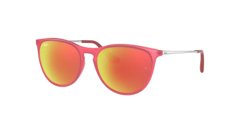 Ray - Ban Bambino RJ9060S JUNIOR ERIKA 70096Q Occhiali da sole Iniettato Rosa Marrone Pantos Normale