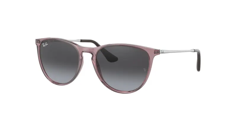 Ray - Ban Bambino RJ9060S JUNIOR ERIKA 71078G Occhiali da sole Iniettato Viola Grigio Pantos Normale Sfumato