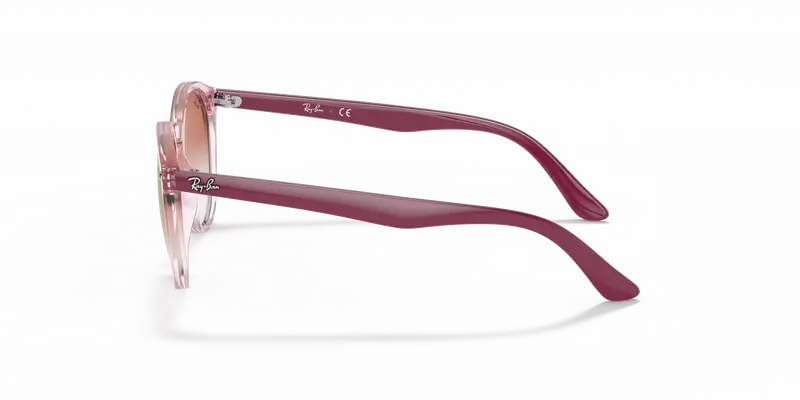 Ray - Ban Bambino RJ9064S 7052V0 Occhiali da sole Iniettato Rosa Rosso Pantos Specchiate Sfumato miniatura 3