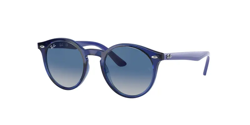 Ray - Ban Bambino RJ9064S 70624L Occhiali da sole Iniettato Blu Grigio Pantos Normale Sfumato