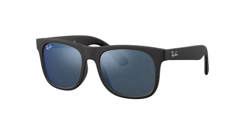 Ray - Ban Bambino RJ9069S JUNIOR JUSTIN 702855 Occhiali da sole Iniettato Nero Blu Squadrata Specchiate Specchiato