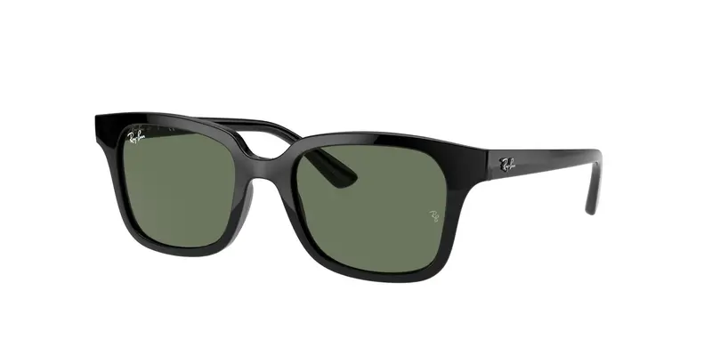 Ray - Ban Bambino RJ9071S 100/71 Occhiali da sole Iniettato Nero Verde Squadrata Normale