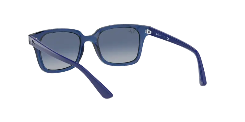 Ray - Ban Bambino RJ9071S 70624L Occhiali da sole Iniettato Blu Blu Squadrata Normale Sfumato miniatura 3