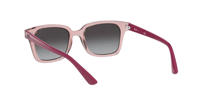 Ray - Ban Bambino RJ9071S 70678G Occhiali da sole Iniettato Rosa Grigio Squadrata Normale Sfumato miniatura 3