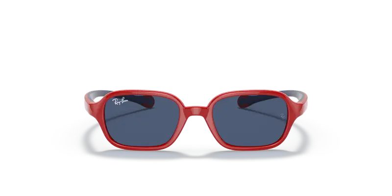 Ray - Ban Bambino RJ9074S 709380 Occhiali da sole Iniettato Rosso Blu Squadrata Normale miniatura 2
