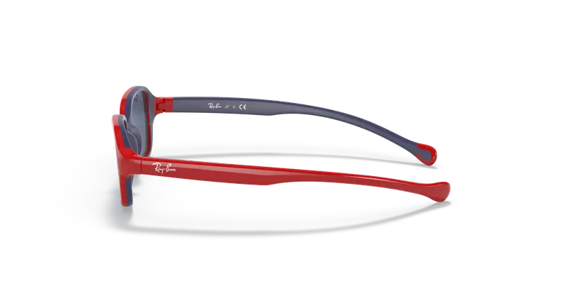 Ray - Ban Bambino RJ9074S 709380 Occhiali da sole Iniettato Rosso Blu Squadrata Normale miniatura 3