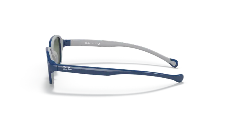 Ray - Ban Bambino RJ9074S 709671 Occhiali da sole Iniettato Blu Verde Squadrata Normale miniatura 3