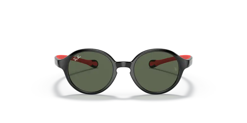 Ray - Ban Bambino RJ9075S 710071 Occhiali da sole Iniettato Nero Verde Pantos Normale miniatura 2