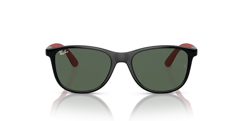 Ray - Ban Bambino RJ9077S 713171 Occhiali da sole Iniettato Nero Verde Squadrata Normale miniatura 2