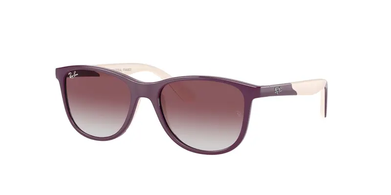 Ray - Ban Bambino RJ9077S  71348G Occhiali da sole Iniettato Rosa Grigio Squadrata Normale Sfumato