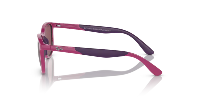 Ray - Ban Bambino RJ9077S 71495Q Occhiali da sole Iniettato Rosa Viola Squadrata Polarizzata miniatura 3