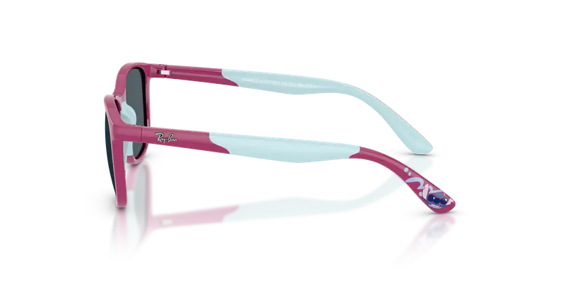 Ray - Ban Bambino RJ9077S 719271 Occhiali da sole Iniettato Blu Verde Squadrata Normale miniatura 3