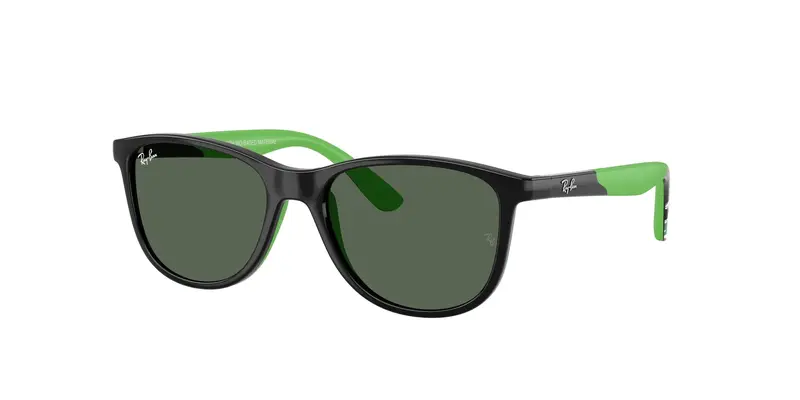 Ray - Ban Bambino RJ9077S 719371 Occhiali da sole Iniettato Verde Verde Squadrata Normale