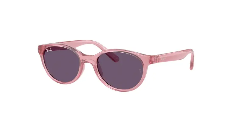 Ray - Ban Bambino RJ9080S 71691A Occhiali da sole Iniettato Rosa Viola Squadrata Normale