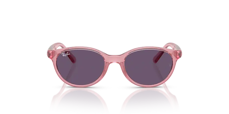 Ray - Ban Bambino RJ9080S 71691A Occhiali da sole Iniettato Rosa Viola Squadrata Normale miniatura 2