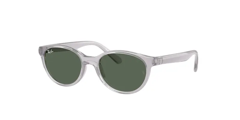 Ray - Ban Bambino RJ9080S 717171 Occhiali da sole Iniettato Grigio Verde Squadrata Normale