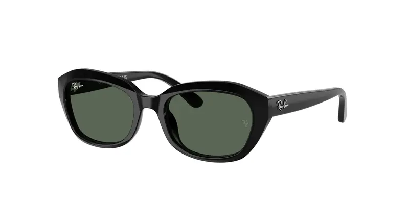 Ray - Ban Bambino RJ9081S  100/71 Occhiali da sole Acetato Nero Verde Geometrica Normale