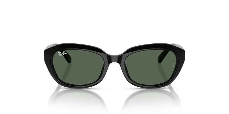 Ray - Ban Bambino RJ9081S 100/71 Occhiali da sole Acetato Nero Verde Geometrica Normale miniatura 2