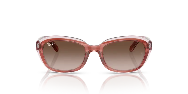 Ray - Ban Bambino RJ9081S 717313 Occhiali da sole Acetato Rosa Marrone Geometrica Normale Sfumato miniatura 2