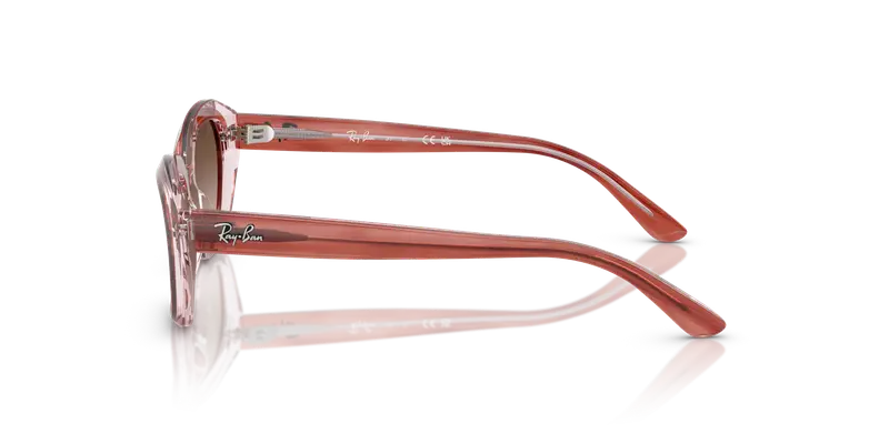 Ray - Ban Bambino RJ9081S 717313 Occhiali da sole Acetato Rosa Marrone Geometrica Normale Sfumato miniatura 3