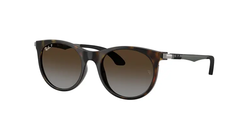 Ray - Ban Bambino RJ9082S 7182T5 Occhiali da sole Nylon Tartaruga Marrone Pantos Polarizzata
