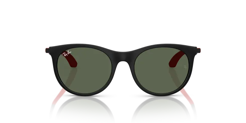 Ray - Ban Bambino RJ9082S 718371 Occhiali da sole Nylon Nero Verde Pantos Normale miniatura 2