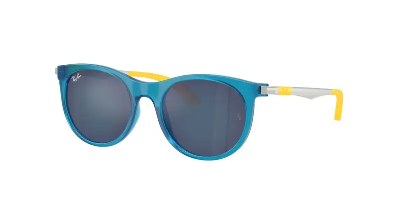 Ray - Ban Bambino RJ9082S 718455 Occhiali da sole Nylon Blu Blu Pantos Specchiate