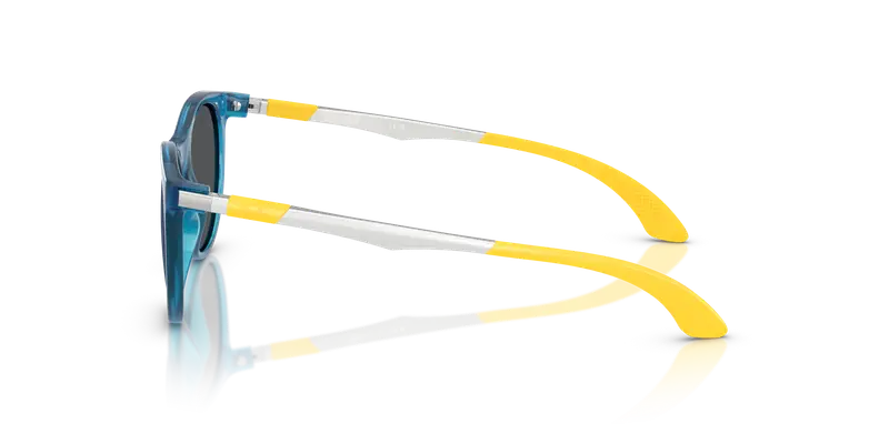 Ray - Ban Bambino RJ9082S 718455 Occhiali da sole Nylon Blu Blu Pantos Specchiate miniatura 3