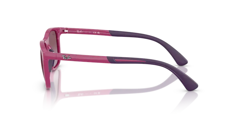 Ray - Ban Bambino RJ9084S 71498H Occhiali da sole Iniettato Viola Viola Squadrata Normale Sfumato miniatura 3