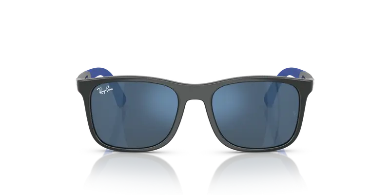 Ray - Ban Bambino RJ9084S 715155 Occhiali da sole Iniettato Grigio Blu Squadrata Specchiate miniatura 2