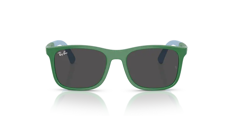 Ray - Ban Bambino RJ9084S 718887 Occhiali da sole Iniettato Blu Grigio Squadrata Normale miniatura 2