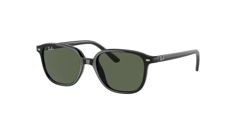 Ray - Ban Bambino RJ9093S JUNIOR LEONARD 100/71 Occhiali da sole Iniettato Nero Verde Squadrata Normale
