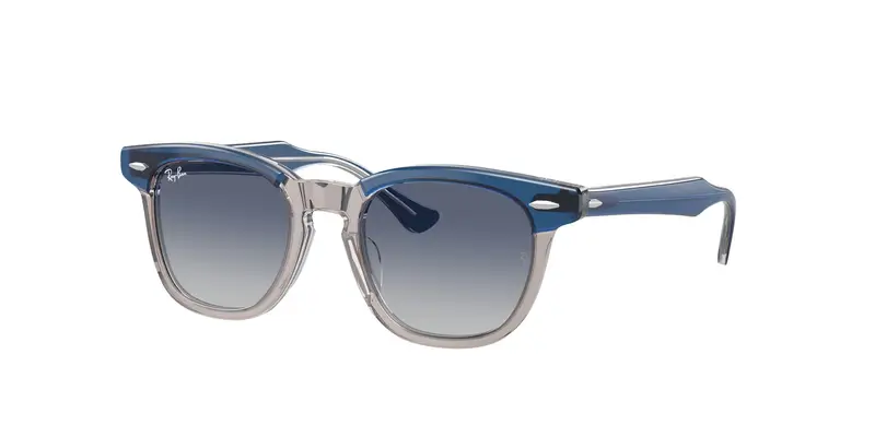 Ray - Ban Bambino RJ9098S 71554L Occhiali da sole Acetato Blu Grigio Squadrata Normale Sfumato