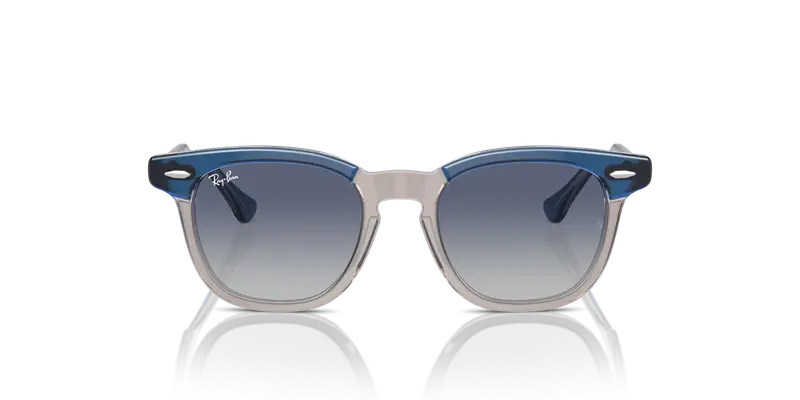 Ray - Ban Bambino RJ9098S 71554L Occhiali da sole Acetato Blu Grigio Squadrata Normale Sfumato miniatura 2