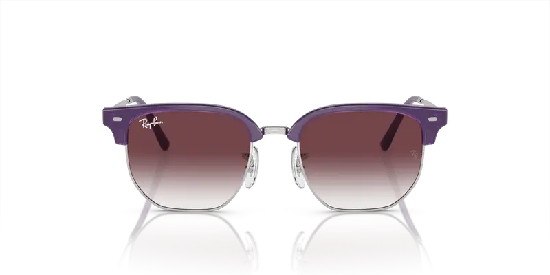 Ray - Ban Bambino RJ9116S JUNIOR NEW CLUBMASTER 713136 Occhiali da sole Iniettato Viola Grigio Geometrica Normale Sfumato miniatura 2
