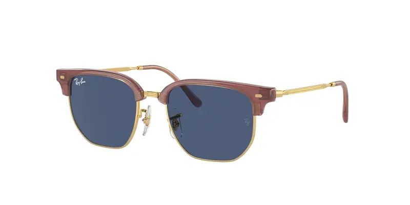 Ray - Ban Bambino RJ9116S JUNIOR NEW CLUBMASTER 715680 Occhiali da sole Iniettato Rosa Blu Geometrica Normale