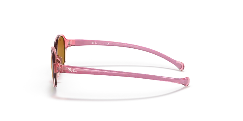 Ray - Ban Bambino RJ9187S 7080/3 Occhiali da sole Nylon Rosso Marrone Rotonda Normale miniatura 3