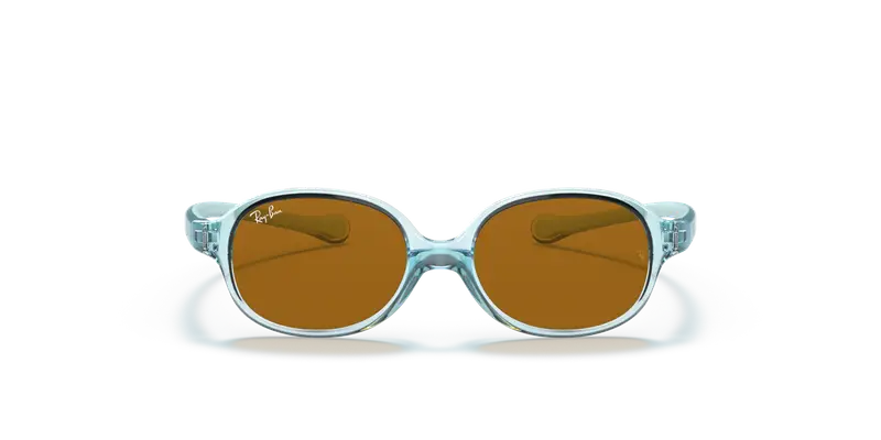 Ray - Ban Bambino RJ9187S 7081/3 Occhiali da sole Nylon Blu Marrone Rotonda Normale miniatura 2