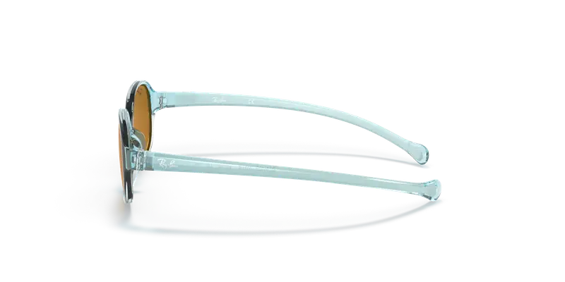 Ray - Ban Bambino RJ9187S 7081/3 Occhiali da sole Nylon Blu Marrone Rotonda Normale miniatura 3