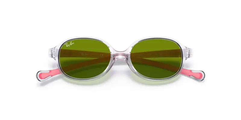 Bambino RJ9187S 7082/2 Occhiali da sole Nylon Trasparente Verde Rotonda Normale miniatura 2