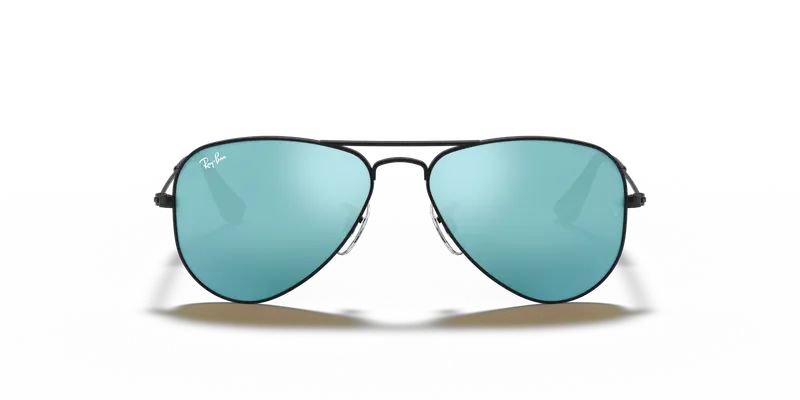 Ray - Ban Bambino RJ9506S JUNIOR AVIATOR 201/55 Occhiali da sole Metallo Nero Blu Pilot Normale Flash miniatura 2