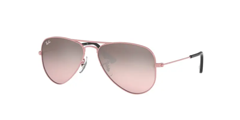 Ray - Ban Bambino RJ9506S JUNIOR AVIATOR 211/7E Occhiali da sole Metallo Rosa Rosa Pilot Normale Sfumato